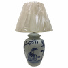 Stolná lampa DKD Home Decor Modrá Biela Porcelán Slon (40 x 40 x 60 cm) S3021710_sk