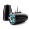 JL AUDIO M6-770ETXv3-Sb-S-GmTi-i 7,7-palcový (196 mm) uzavretý vežový koaxiálny systém s osvetlením Transflective™ LED, saténovo čierny kryt, sivý kovový ozdobný krúžok, titánová športová mriežka - pá