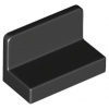 4865b Black Panel 1 x 2 x 1 with Rounded Corners (Černý panel 1 x 2 x 1 se zaoblenými rohy)