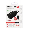 SWISSTEN SÍŤOVÝ ADAPTÉR SMART IC, CE 2x USB 2,1 A POWER ČERNÝ + DATOVÝ KABEL SWISSTEN USB / MICRO USB 1,2 M ČER 22052000