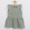 Dojčenské mušelínové šaty New Baby Summer Nature Collection mätové - 56 (0-3m)
