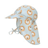 LÄSSIG Sun Protection Flap Hat Lion Powder Blue Obvod hlavy: 46/49 cm