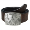 Fjällräven Kožený pásek Murena Silver Belt Fjällräven - Leather Brown, XL Varianta: Velikost L - Kožený pásek Murena Silver Belt Fjällräven - Leather Brown