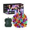 SPRINGOS LED svetelná reťaz - 10m, 100LED, 8 funkcií, 3xAA, IP44, multicolor