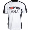 TOP TEN MMA T-Shirt “It´s in the cage” - white-black, size L Size: L, Color: White - Black