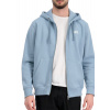 Alpha Industries Basic Zip Hoody SL pánska mikina greyblue Veľkosť: 4XL, Farba: modrá