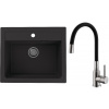 Set Alveus (dřez Atrox 30 Black 91 + baterie Mintas Černá/Kartáčovaná ocel) SETA25048