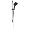 Hansgrohe Rainfinity, sprchová sada 130 3jet EcoSmart s tyčou S Puro 65 cm, kartáčovaný čierny chróm, HAN-28746340