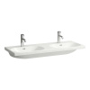 Laufen dvojumyvadlo 120 cm bez přepadu a 1 otvorem pro baterii H8140810001561 Varianta: Bílá LCC (Laufen Clean Coat)