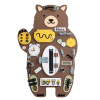 Foxy Family Manipulačná doska / Activity board Stand Medveď hnedá 80 cm x 52 cm so stojanom