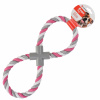 Flamingo Cotton Jim Pull Rope Toy 37cm - šnúrka v tvare osmičky - ružová