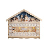 Solight LED adventný kalendár - horská chata, 10x LED, 50x40cm, 2x AA