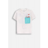 COCCODRILLO COCCODRILLO Tričko s krátkym rukávom rozmer 122 farba ecru pre chlapcov