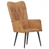 vidaXL Kreslo wingback hnedé plátno 339652