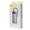 Baseus Baseus HUB Metal Gleam Series 9-in-1 Multifunctional (Type-C to 3x USB3.2/PD 100W/VGA Full HD 60Hz/HDMI 4K/TF+SD card/ RJ45) Space Gray (CAHUB-CU0G)