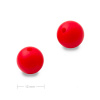Silikónové guľaté koráliky 12mm Rose Red - 4 ks