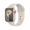 APPLE Watch Series 9 GPS + Cellular 45mm Starlight Aluminium Case with Starlight Sport Band - M/L mrm93qc/a