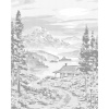 ZUTY Bodkovanie - CESTA KU CHATE PRI JAZERE Rámovanie: bez rámu a bez vypnutia plátna, Rozmer: 80x100 cm