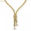Zlatá retiazka Au585/000 14k článkovaná s príveskom a zirkón - Rozmer: 60