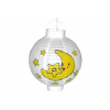 Wiky Lampion 20cm měsíc a hvězdy na baterie