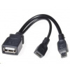 PREMIUMCORD USB redukce kabel USB A/female+Micro USB/female - Micro USB/male OTG kur-18 PremiumCord