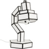 Seletti Stolová lampa CUT & PASTE 58 cm, čiernobiela