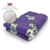 DRYBED Premium Vet Bed Farm Animals Woolly Cow fialový 150 x 100 cm