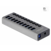 Delock 63670 10 portů USB-C® (USB 3.1) MultiPort húb sivá; 63670