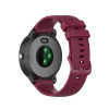 eses Jednofarebný silikónový remienok pre smart hodinky Garmin 20 mm Farba: vínová červená