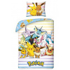 Halantex Bavlnené obliečky 140x200 + 70x90 cm - Pokémoni - Pikachu a Eevee