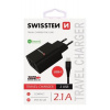 SWISSTEN SÍŤOVÝ ADAPTÉR SMART IC, CE 2x USB 2,1 A POWER ČERNÝ + DATOVÝ KABEL SWISSTEN USB / MICRO USB 1,2 M ČER 22054000