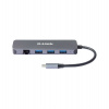 D-Link DUB-2334 USB-C Hub with Gigabit Ethernet and 3x USB3.0 (DUB-2334)