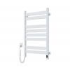 Navin | Kúpeľňový rebríkový radiátor s termostatom LARGO 432W/230V 80,6 cm IP44 biely ľavý | NV0031