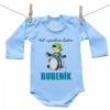 Boodyy Modré body s dlhým rukávom Keď vyrastiem budem bubeník 86 (12-18 mesiacov)