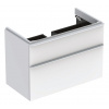 GEBERIT SMYLE SQUARE 88,4 x 47 x 61,7cm skrinka pod umývadlo so zásuvkami, biela lesklá, 500.354.00.1