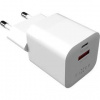 Nabíjačka do siete FIXED Mini s USB-C PD/USB QC 3.0, 20W (FIXC20M-CU-WH) biela