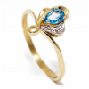 585 zlatý prsteň PRÍRODNÉ TOPAZ , diamant (585 zlatý prsteň PRÍRODNÉ TOPAZ , diamant)