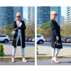 Fashionweek Dlhý elegantný cardigan, pletený kabát NADIA Farba: Čierna, Veľkosť: Universal