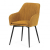 Autronic Židle jídelní, žlutá látka, černý kov DCL-221 YEL2