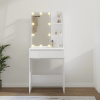 vidaXL Toaletný stolík s LED lesklý biely 60x40x140 cm - Biela - 25723-167020