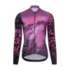 RIVANELLE BY HOLOKOLO Cyklistický dres s dlhým rukávom zimný - ROSESCAPE WINTER - fialová/čierna S