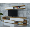 TV skrinka / Obývacia stena Sims - Teak, White