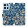 Flip pouzdro na mobil Motorola Moto G17 - Mobiwear V108P, modré mandala květy (Flip pouzdro, obal, kryt na mobil Motorola Moto G17, tenký design, silikonová vanička, stojánek)