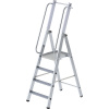 Hliníkový stojací rebrík so stupňami ,s výstupom z jednej strany MUNK