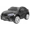 BMW X6M XXL pre 2 deti - čierny lak + diaľkové ovládanie + ekokoža + pásy + voľný st