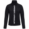 Dámske mikiny Under Armour Women's UA Rush Tricot Jacket - black/white - Čierny (S)