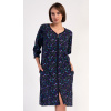 Dámske domáce šaty Hummingbird blue - Vienetta 4XL