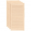 Vidaxl Lištové dvere 4 ks masívne borovicové drevo 99,3 x 49,4 cm