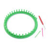 Plastový rámik na pletenie tunelov, šálov, čiapok O24 cm Variant: zelená irská, Balenie: 1 sada