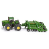 Siku Farmer 1856 traktor John Deere s bránami Amazone Centaur 1:87